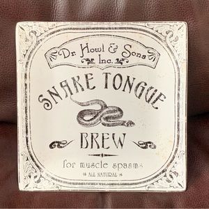 Snake Tongue Brew 222 Fifth Hallow Apothecary 8” Square Halloween Plate